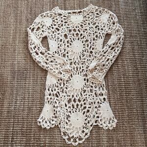 Rare UNIF Crochet Tunic/Dress, Cream